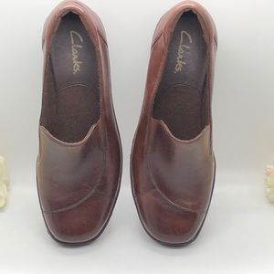 Clarks slip on Leather shoes